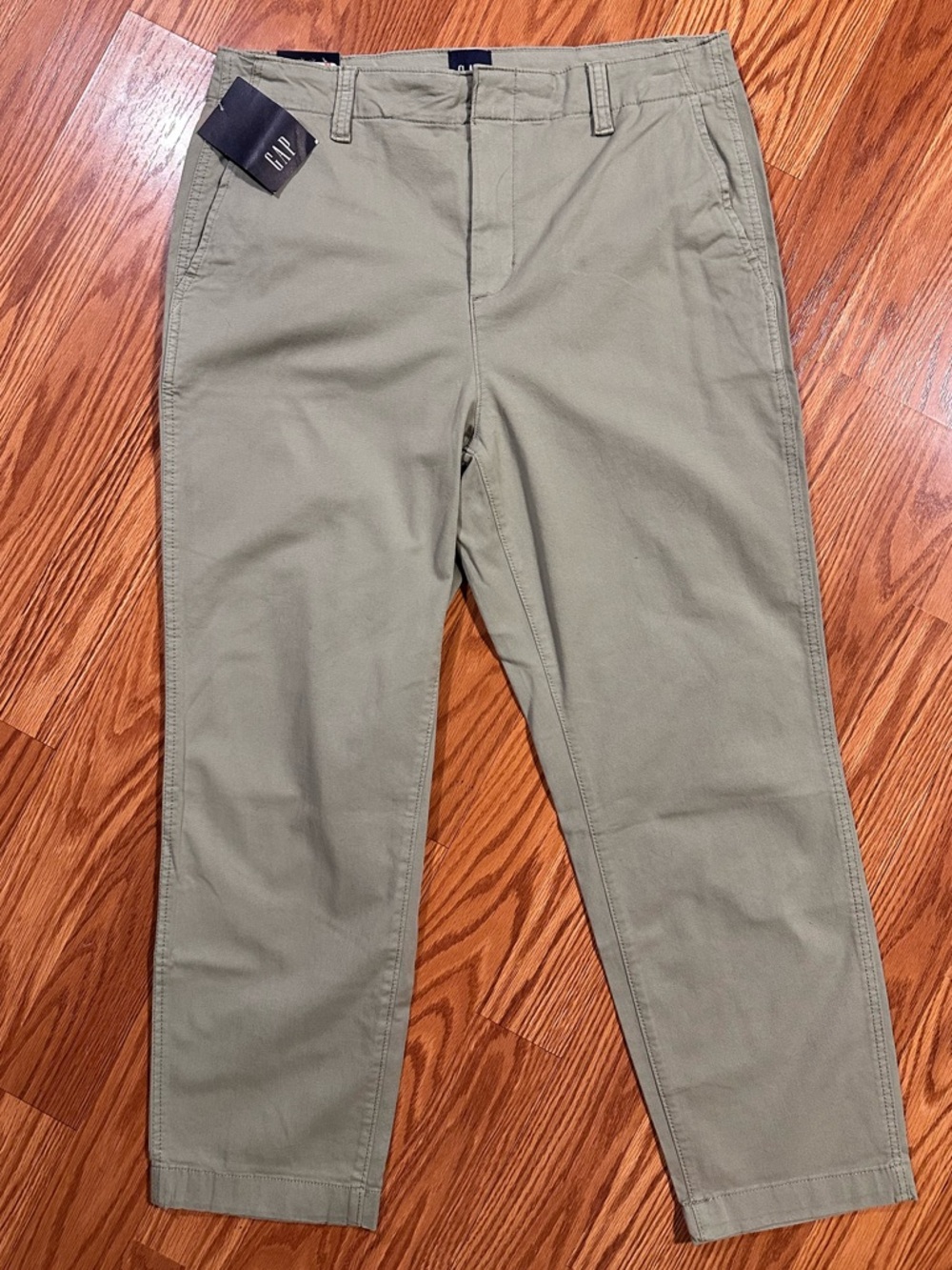 Gap Sage Green Cotton Slim Ankle Straight Leg Pant with Pockets